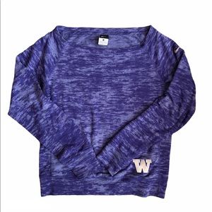 Nike boatneck long sleeve tshirt in purple